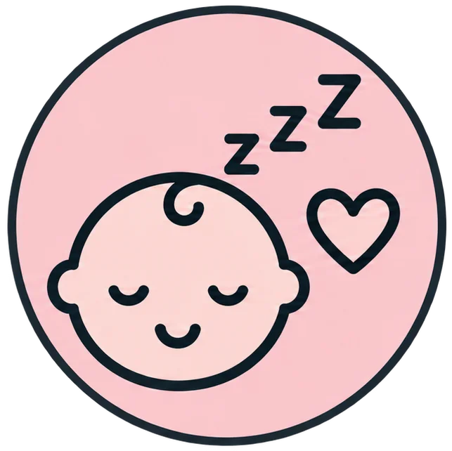 babykopf-b1 Illustration eines schlafenden Babys mit Herz-Symbol